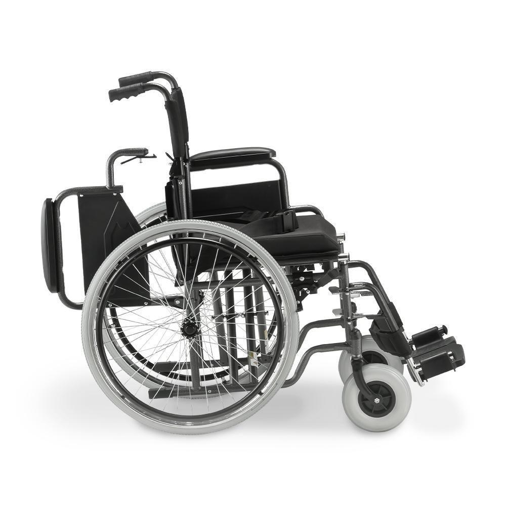 Cadeira De Rodas Dellamed Dobrável Em Aço Até 120 Kg Cinza E Preto D400-t40 - 3