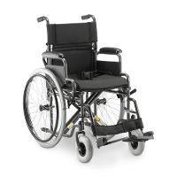 Cadeira De Rodas Dellamed Dobrável Em Aço Até 120 Kg Cinza E Preto D400-t40 - 1