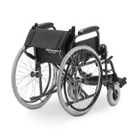 Cadeira De Rodas Dellamed Dobrável Em Aço Até 120 Kg Cinza E Preto D400-t40