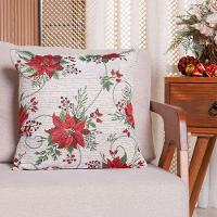 Kit 3 Capa De Almofada Decorativa Natalina 45x45cm Noel Fleur - 3