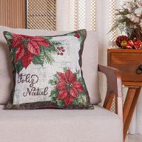 Kit 3 Capa De Almofada Decorativa Natalina 45x45cm Noel Fleur - 5