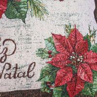 Kit 3 Capa De Almofada Decorativa Natalina 45x45cm Noel Fleur - 6