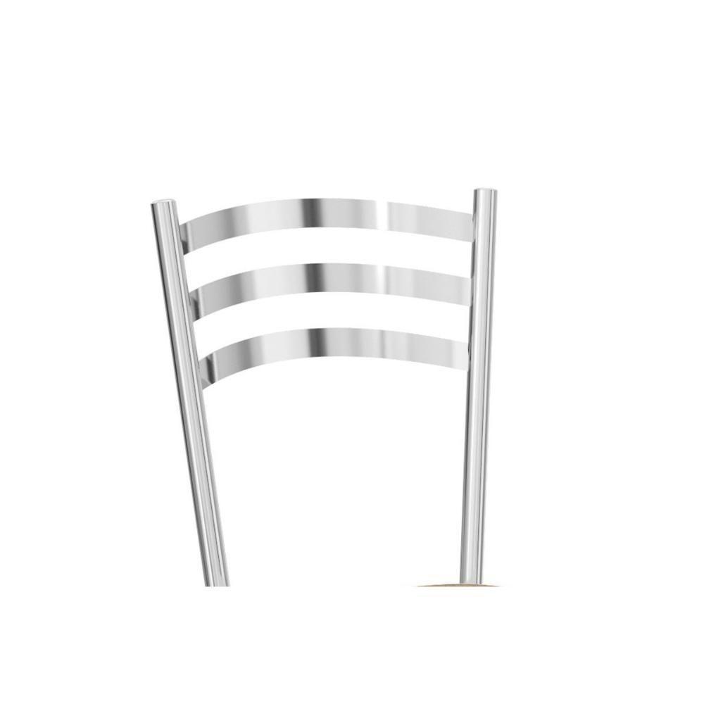 Sala De Jantar Completa Loire Tampo Madeirado 90x90cm E 4 Cadeiras Portugal Cromado-nogueira - Capuccino - Kappesberg - 4