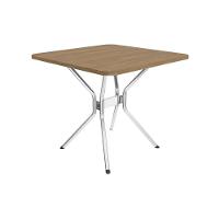 Sala De Jantar Completa Loire Tampo Madeirado 90x90cm E 4 Cadeiras Portugal Cromado-nogueira - Capuccino - Kappesberg - 7