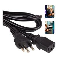 Cabo De Força Energia Tripolar Pc-impressora-monitor 110-220v - 3