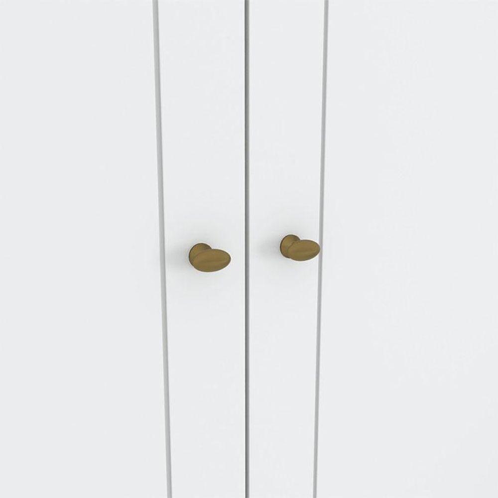 Berço Multifuncional Atlanta E Guarda Roupa 6 Portas Mississipi Ambiente Branco Fosco Henn - Reller - 7