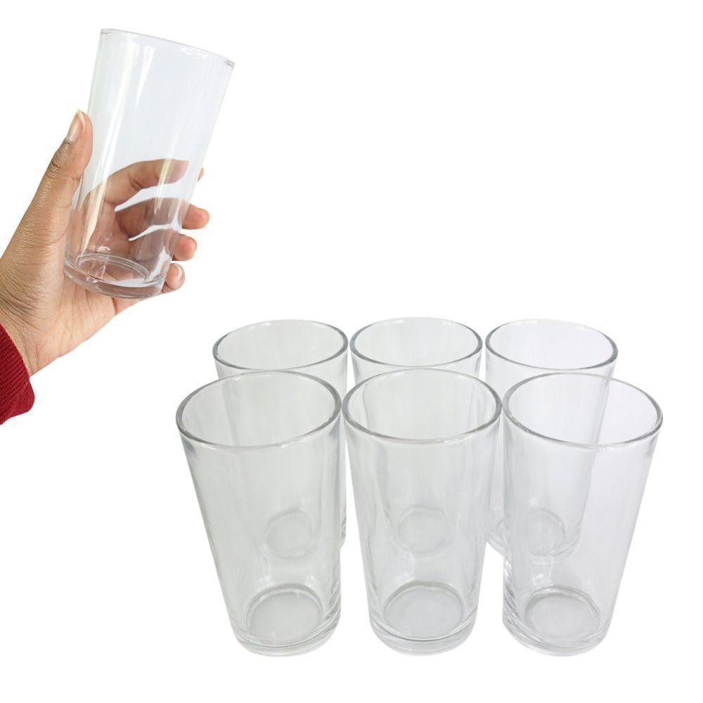 Conjunto Com 6 Copos De Vidro Liso Londres 240ml Cada - 6