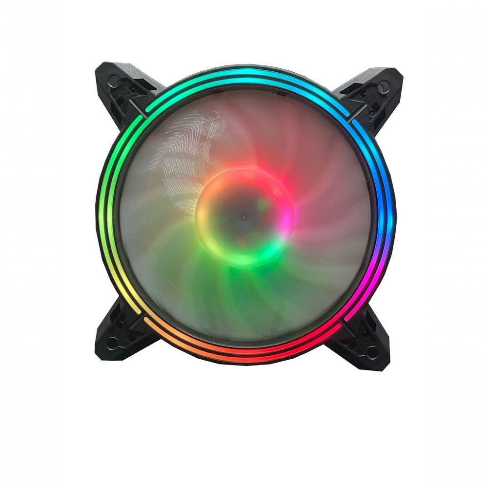Kit Cooler Rgb Brx 3 Fans 120 X 25mm C/ Controle E Controladora - 3