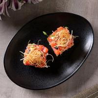 Conjunto De Pratos De Sobremesa Oval 06 Peças Orgânico Eclipse Porto Brasil - 6