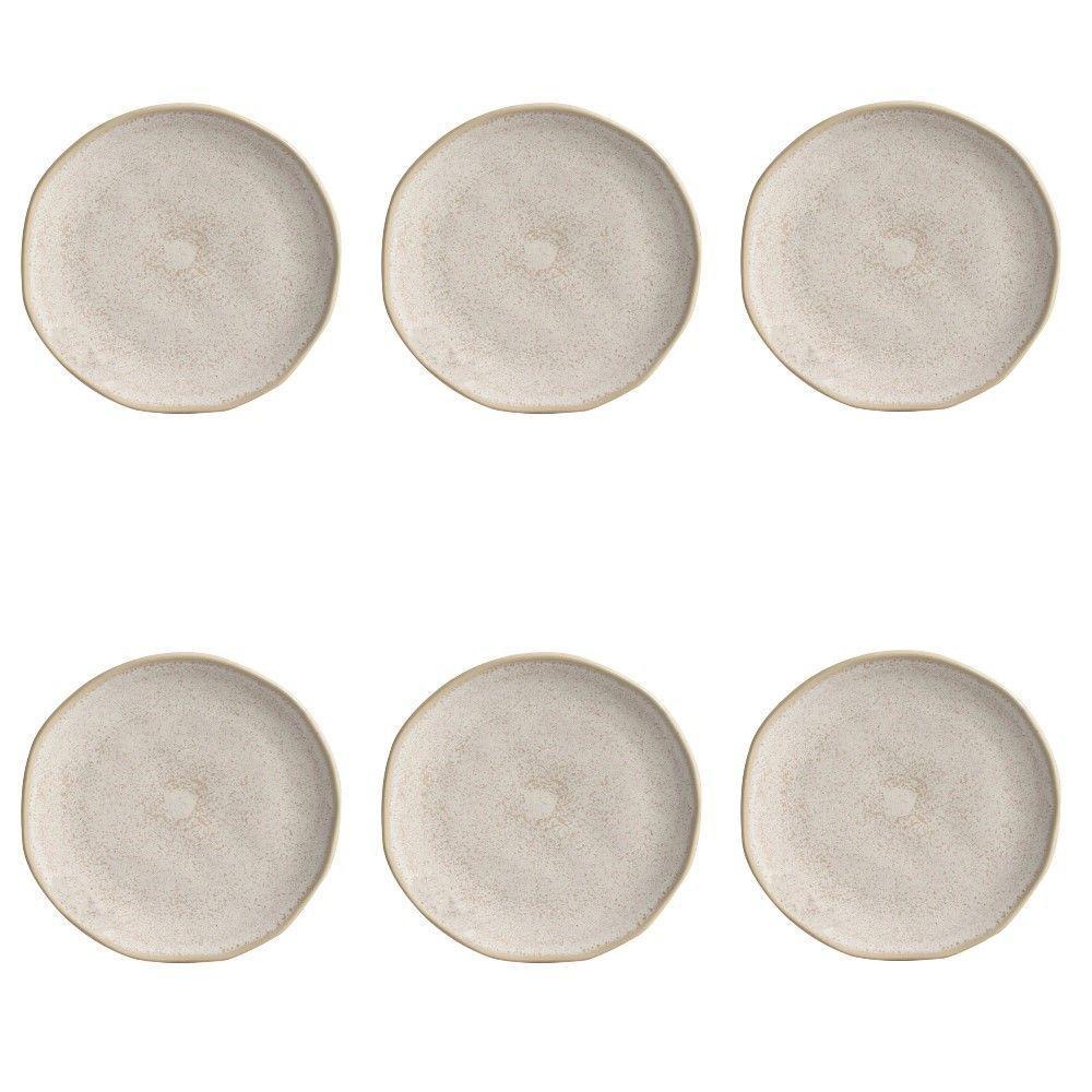 Conjunto De Pratos De Sobremesa 06 Peças Orgânico Latte Porto Brasil - 1