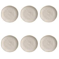 Conjunto De Pratos De Sobremesa 06 Peças Orgânico Latte Porto Brasil - 1