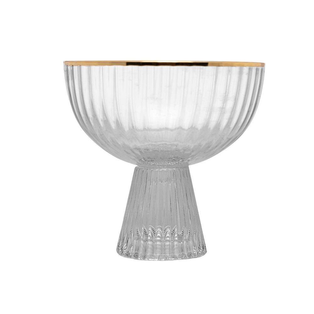 Conjunto 02 Taças De Sobremesa De Cristal Com Fio De Ouro 200 Ml Lines Wolff - 3