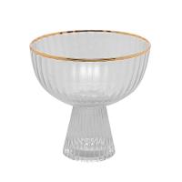 Conjunto 02 Taças De Sobremesa De Cristal Com Fio De Ouro 200 Ml Lines Wolff - 2