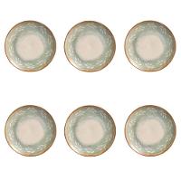 Conjunto De Pratos De Sobremesa 06 Peças Coup New Mediterrâneo Porto Brasil - 1