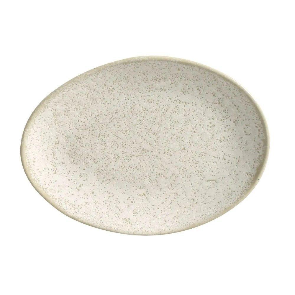 Conjunto De Pratos De Sobremesa Oval 06 Peças Orgânico Vanilla Porto Brasil - 2