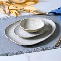 Conjunto De Pratos De Sobremesa Oval 06 Peças Orgânico Vanilla Porto Brasil