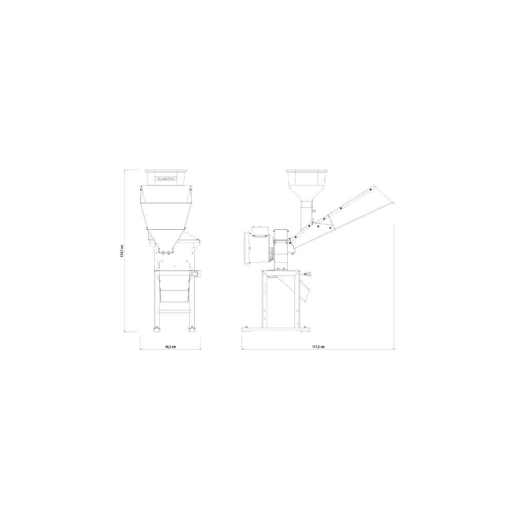 Triturador Elétrico Tramontina Te30t Com Suporte Quadrado Motor 2 Hp Bivolt E Saída Lateral - 3