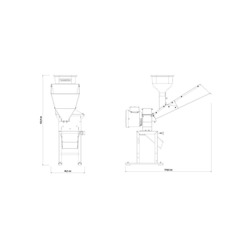 Triturador Elétrico Tramontina Te40t Com Motor 2 Hp Bivolt E Saída Lateral - 2