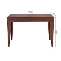 Mesa De Jantar 1,20m Extensível 1,80m Gênova Em Madeira Maciça - Imbuia