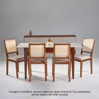 Mesa Extensível Sala De Jantar Retangular Mdf - Imbuia-offwhite Sem Vidro 120x80 - 2