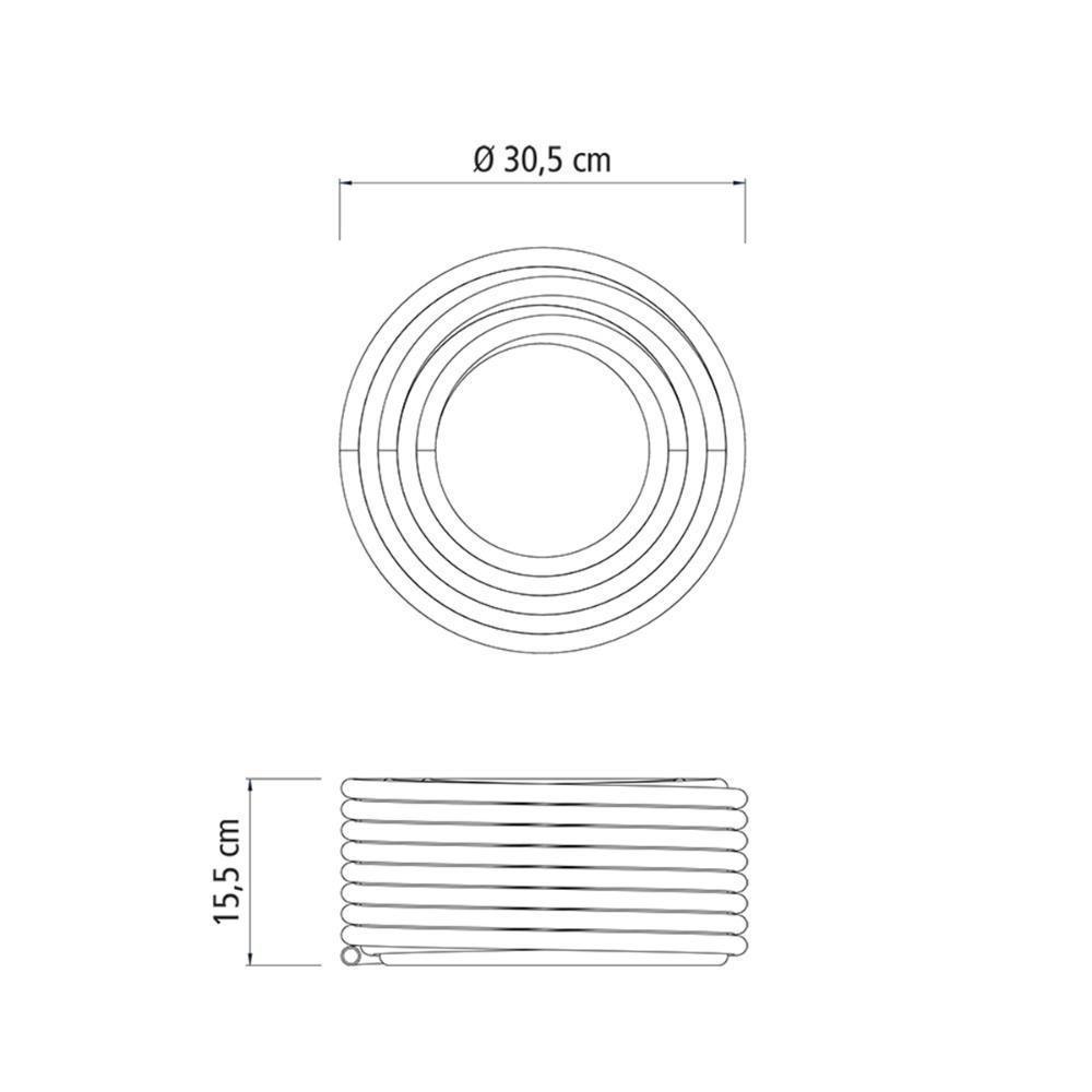 Mangueira Flex Verde Em Pvc 3 Camadas 30 M Com Engate Rosqueado E Esguicho - Tramontina - 3