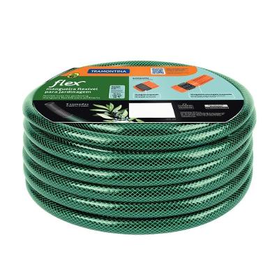 Mangueira Flex Verde Em Pvc 3 Camadas 30 M Com Engate Rosqueado E Esguicho - Tramontina