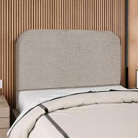 Cabeceira Queen 160 Cm Com Frame Alana Boucle Bege Escuro Artte Bege Escuro - 2