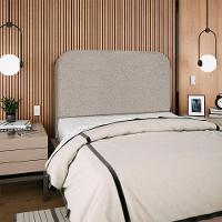 Cabeceira Queen 160 Cm Com Frame Alana Boucle Bege Escuro Artte Bege Escuro - 9