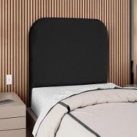 Cabeceira Solteiro 90 Cm Com Frame Alana Suede Preto Artte Preto - 2