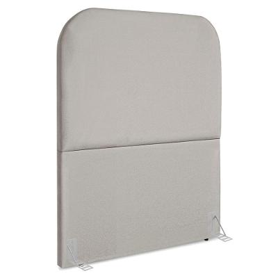 Cabeceira Solteiro 90 Cm Com Frame Alana Suede Cinza Claro Artte Cinza Claro