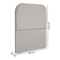 Cabeceira Solteiro 90 Cm Com Frame Alana Suede Cinza Claro Artte Cinza Claro - 3