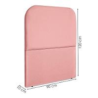 Cabeceira Solteiro 90 Cm Com Frame Alana Suede Rosa Artte Rosa - 3