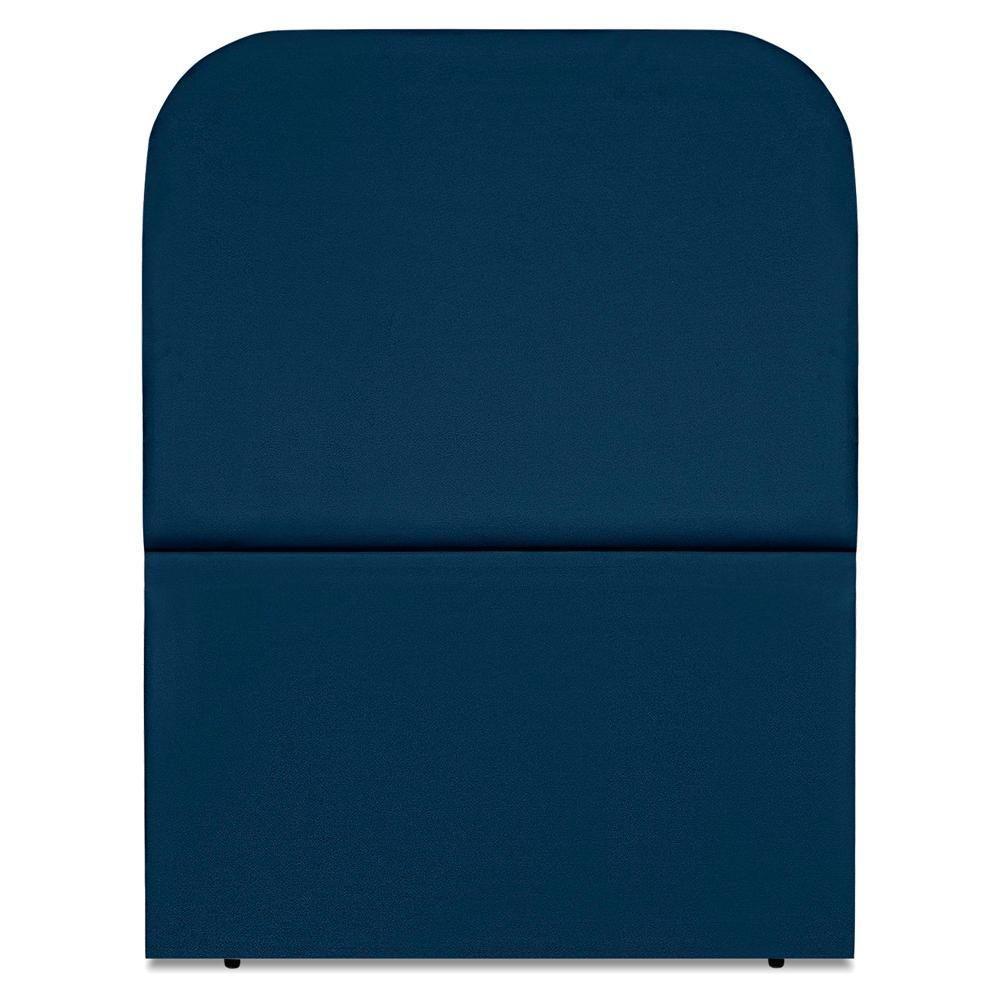 Cabeceira Solteiro 90 Cm Com Frame Alana Suede Azul Marinho Artte Azul Marinho - 5