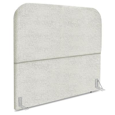 Cabeceira Queen 160 Cm Com Frame Alana Boucle Cinza Claro Artte Cinza Claro