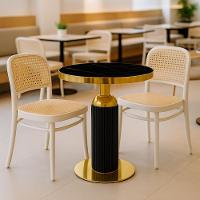 Conjunto Mesa De Jantar Redonda Imperial 70cm Preta Com 2 Cadeiras Roma - Branco - 2