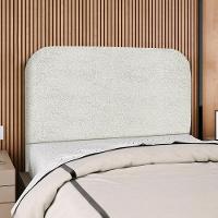 Cabeceira Casal 140 Cm Com Frame Alana Boucle Cinza Claro Artte Cinza Claro - 5