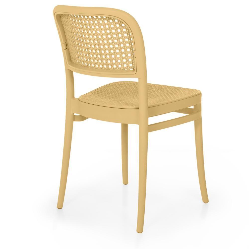 Conjunto Mesa De Jantar Redonda Imperial 70cm Preta Com 2 Cadeiras Roma - Nude - 7