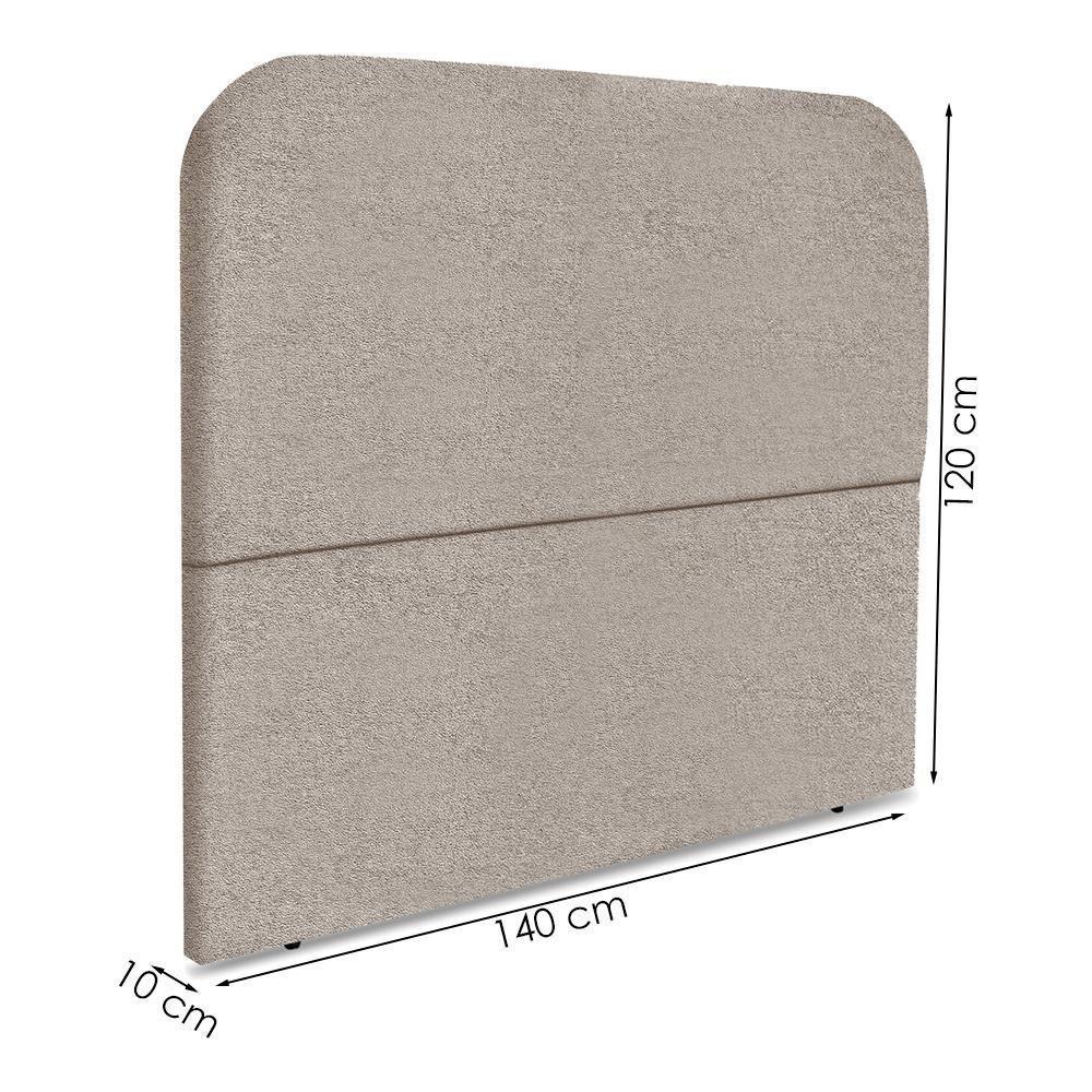Cabeceira Casal 140 Cm Com Frame Alana Boucle Bege Escuro Artte Bege Escuro - 3