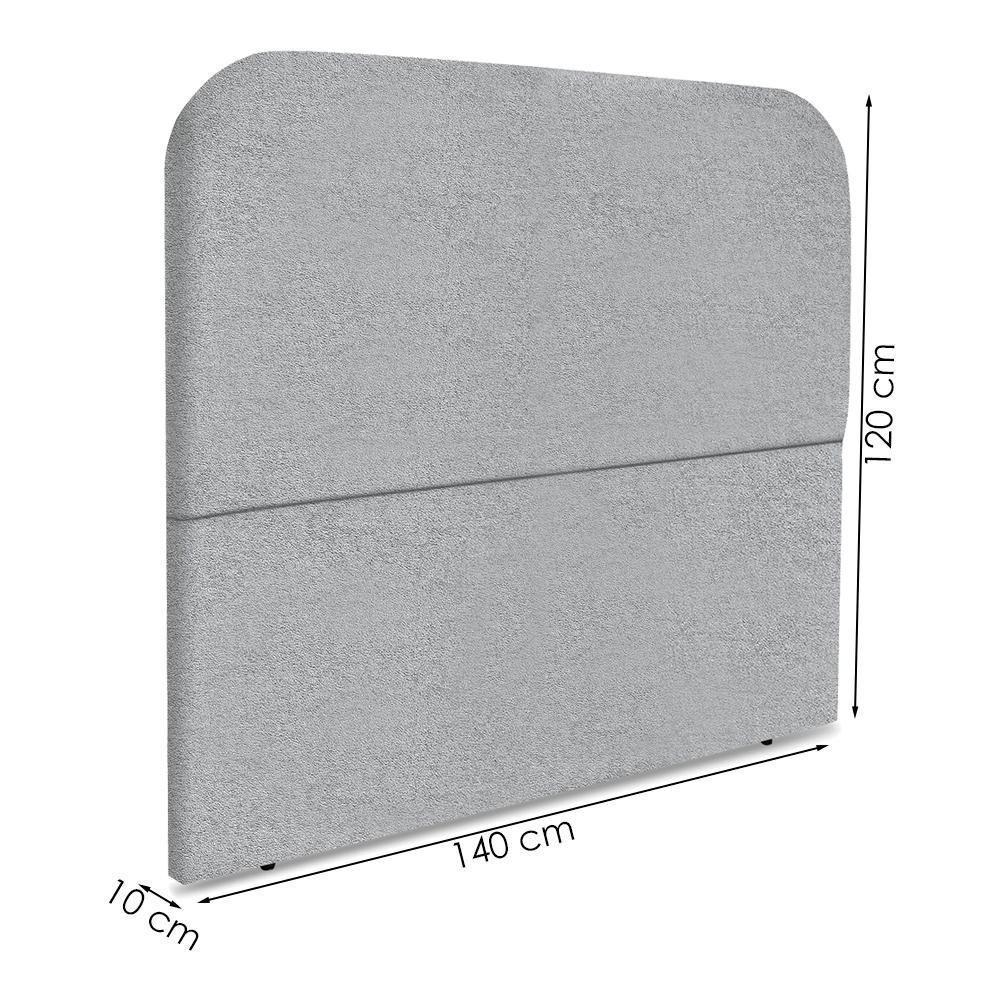 Cabeceira Casal 140 Cm Com Frame Alana Boucle Cinza Artte Cinza - 3