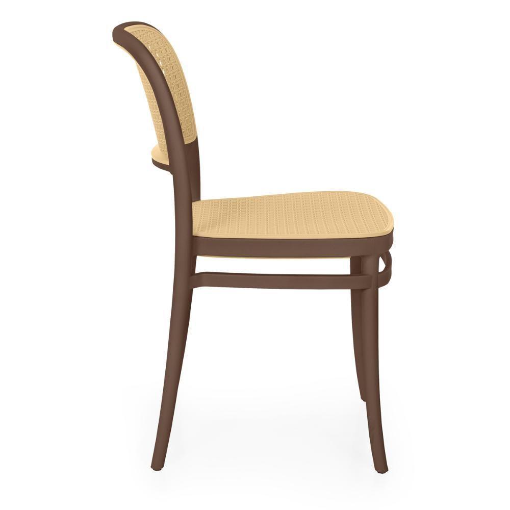 Conjunto Mesa De Jantar Redonda Imperial 70cm Preta Com 2 Cadeiras Roma - Marrom - 6