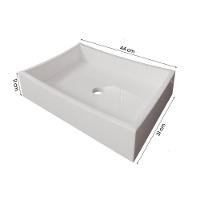 Gabinete Banheiro Star 2 Portas Com Espelheira E Cuba Dalla Branco/naturale - 3