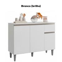Balcao Com Tampo 105 Cm Vanessa Branco Reajl Moveis Branco