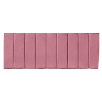 Kit Cabeceira Painel E Calçadeira Baú Casal Queen 1,60m Londres Suede Rosa Dal Poz Estofados