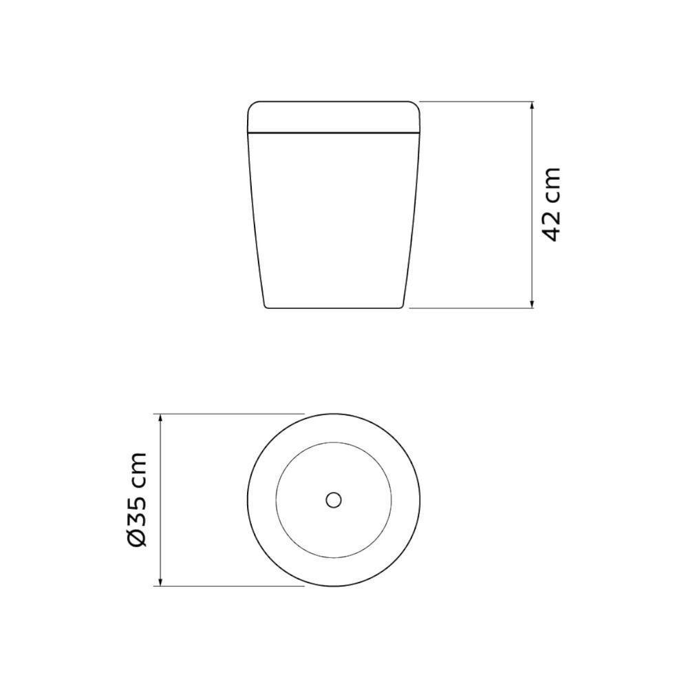 Puff Multiuso Tramontina Em Polipropileno Azul Yale 35 Cm - 6