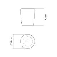 Puff Multiuso Tramontina Em Polipropileno Azul Yale 35 Cm - 6