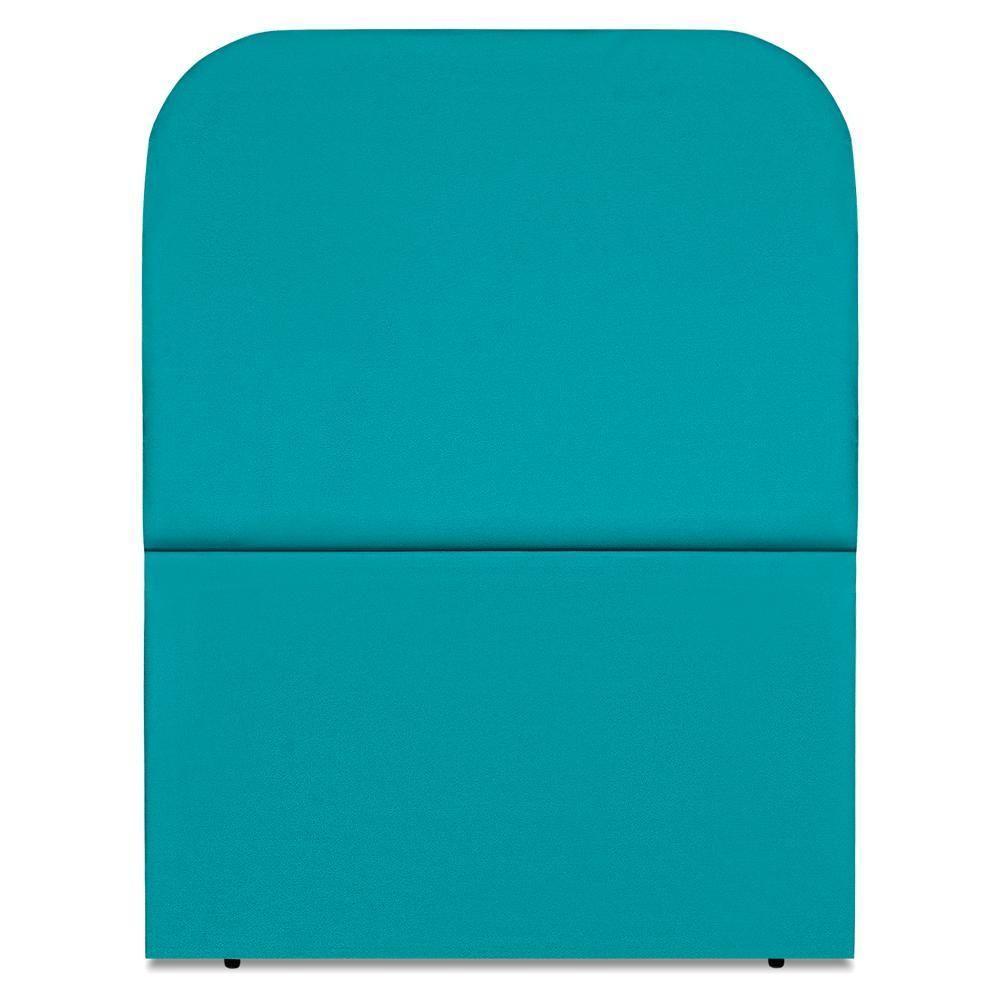 Cabeceira Solteiro 100 Cm Com Frame Alana Suede Azul Turquesa Artte Azul Turquesa - 5