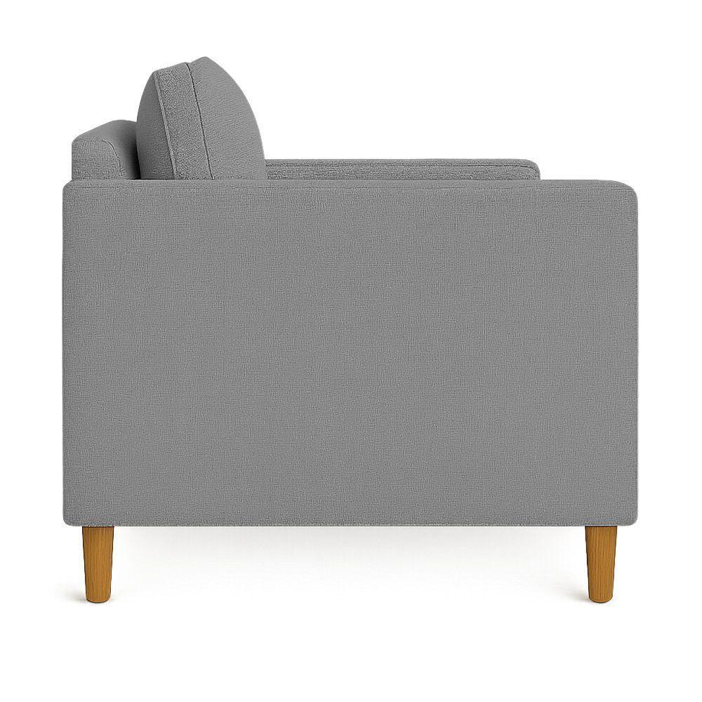 Kit 2 Poltronas Decorativa Helena Linho Cinza Dal Poz Estofados - 5