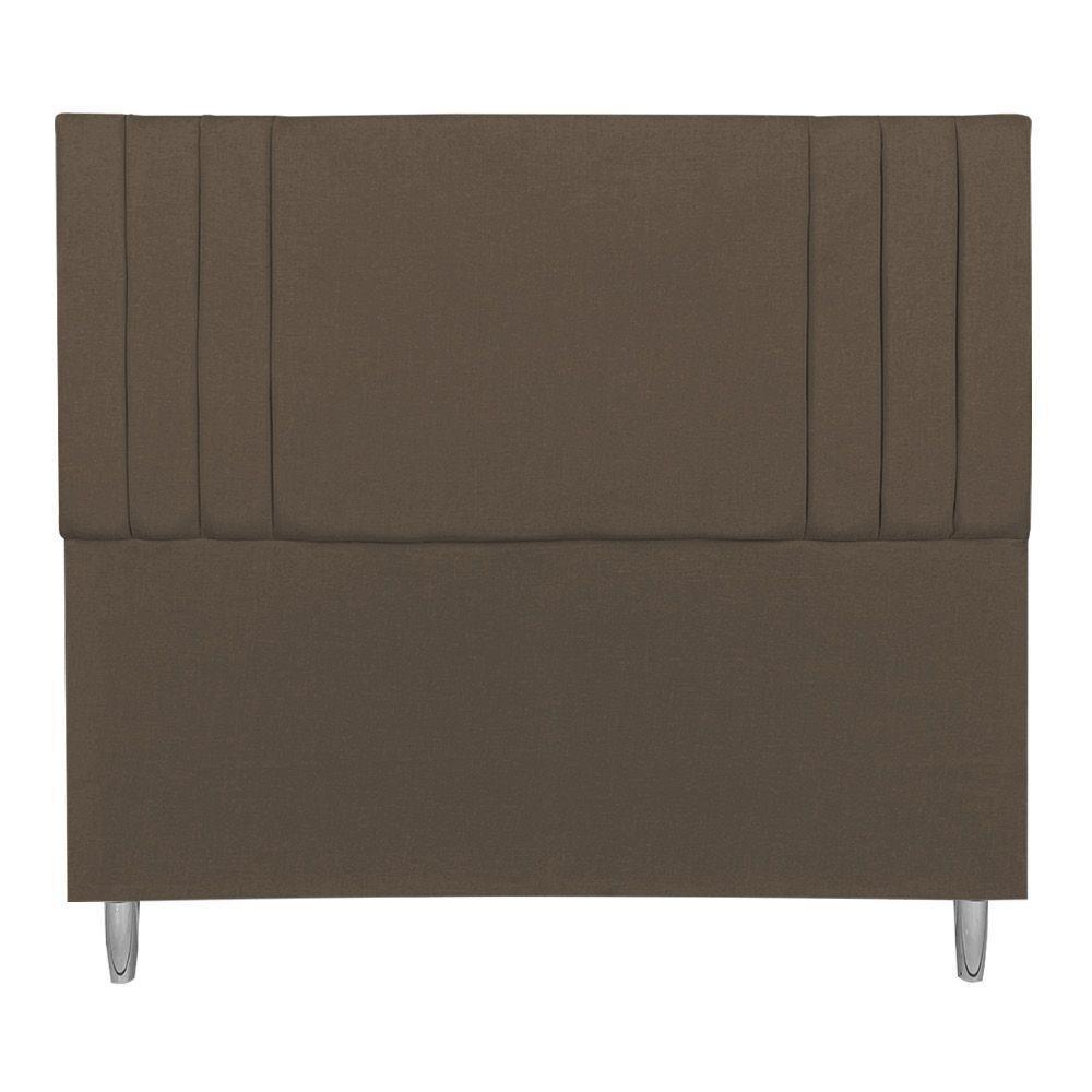 Cabeceira Solteiro 0,90m Viena Linho Marrom Dal Poz Estofados - 3