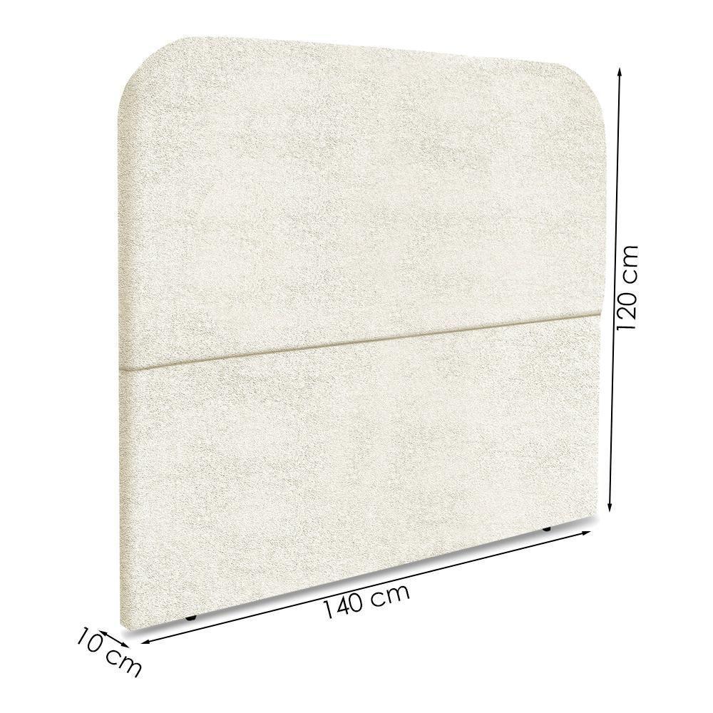 Cabeceira Casal 140 Cm Com Frame Alana Boucle Bege Artte Bege - 3