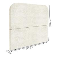 Cabeceira Casal 140 Cm Com Frame Alana Boucle Bege Artte Bege - 3